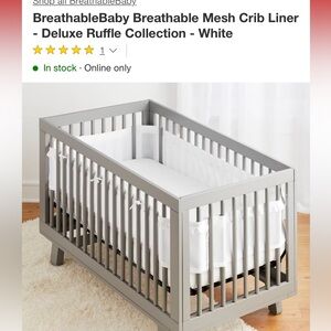 BreathableBaby Mesh Crib Liner - White